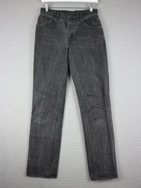 Levi's 631 Orange Tab Slim Straight Womens 29x32 Faded Black Grey hemmed